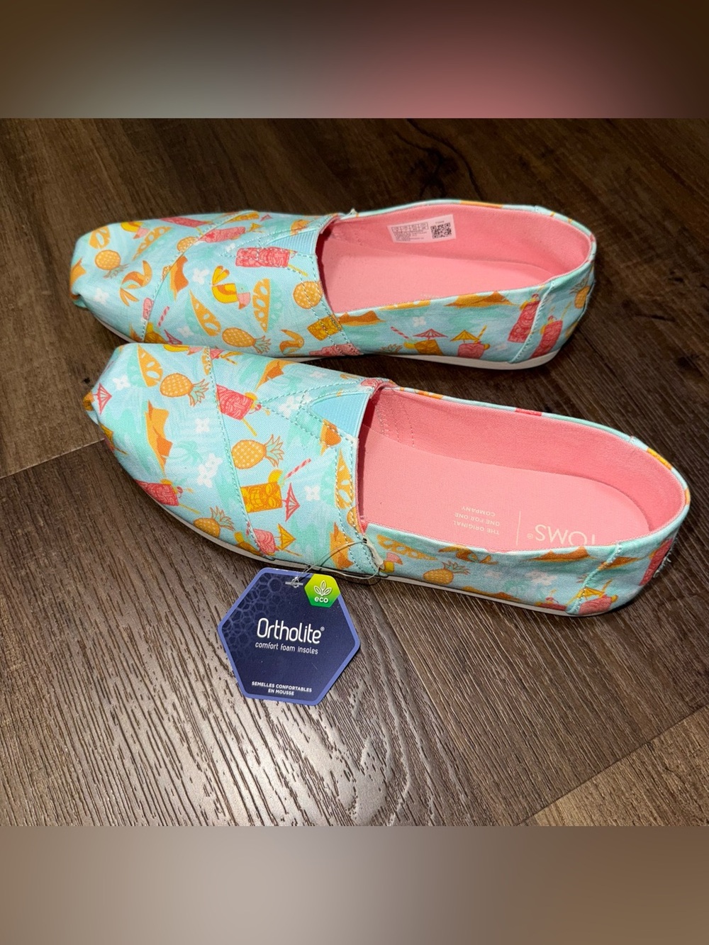 TOMS RESERVED Womens Alpargata Tropical Graphic Slip On Flats Casual Shoes - Picture 2 of 8